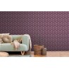 Papeldecor|Papier peint rétro violet poussiéreux et rose|Papier Peint