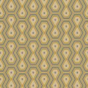 Papeldecor|Papier peint rétro années jaune et gris|Papier Peint