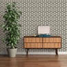 Papeldecor|Retro-Tapete geometrisch Schwarz und Weiß|Tapeten