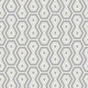 Papeldecor|Papel pintado retro formas geométricas gris y dorado|Papel Pintado