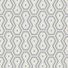 Papeldecor|Papel pintado retro formas geométricas gris y dorado|Papel Pintado