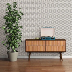 Papeldecor|Papier peint de style moderne avec des formes géométriques et des tons bleus métallisés|Papier Peint 2