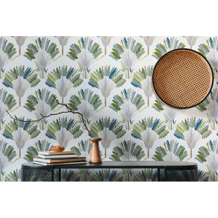 Papeldecor|Wallpaper floral abstract palm leaves pattern|Wallpaper
