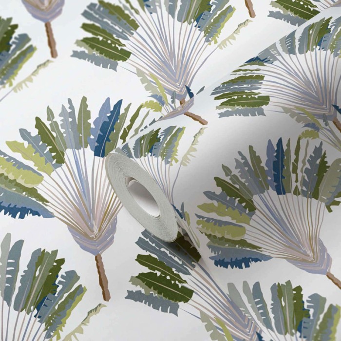 Papeldecor|Papier peint floral motif abstrait feuilles de palmier|Papier Peint