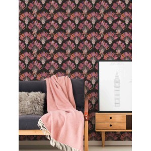 Casadeco|White Japanese-style wallpaper, crumpled paper origami effect|Wallpaper 2