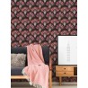 Papeldecor|Wallpaper black with purple palm trees modern style|Wallpaper