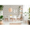 Papeldecor|Tapete Modernes Palmenmuster Gelb-Grau|Tapeten