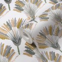 Papeldecor|Tapete Modernes Palmenmuster Gelb-Grau|Tapeten