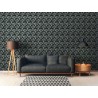 Papeldecor|Wallpaper floral with palms on black|Wallpaper