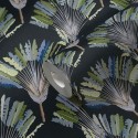 Papeldecor|Tapete Blumen mit Palmen auf Schwarz|Tapeten