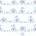Papeldecor|Papel pintado infantil elefantes fondo blanco|Papel Pintado