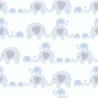 Papeldecor|Papel pintado infantil elefantes fondo blanco|Papel Pintado