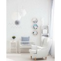Papeldecor|Tapete Kinder mit blauen und gelben Aquarellpunkten|Tapeten