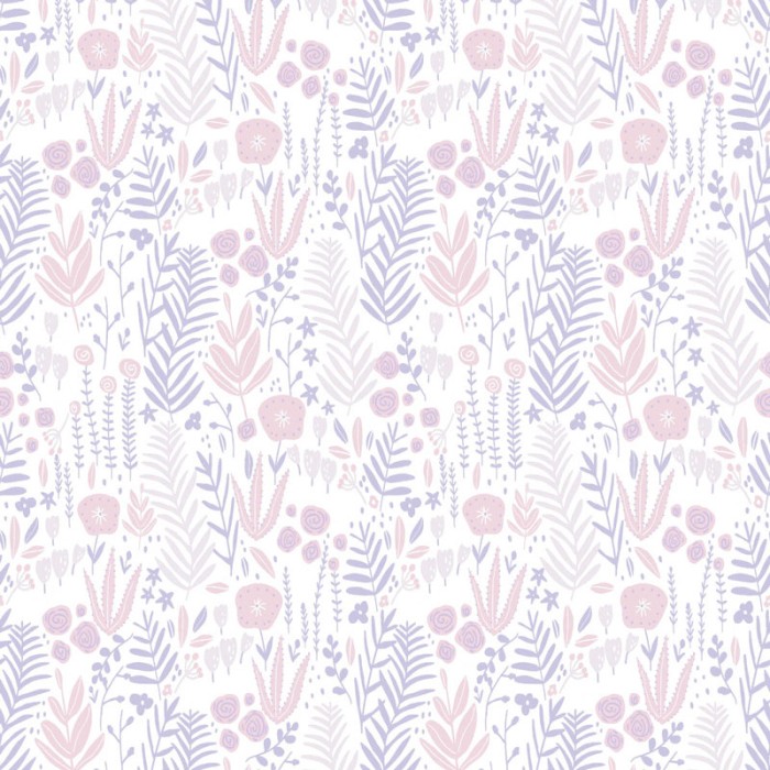 Papel pintado infantil flores estilo nórdico -  222-3084