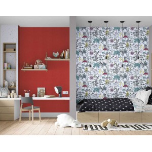 Casadeco|Plain wallpaper with sand beige linen effect|Wallpaper 2