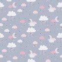 Papeldecor|Tapete für Kinder, Himmel mit Wolken, grauer Hintergrund|Tapeten
