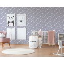 Papeldecor|Children's wallpaper sky with clouds on a gray background|Wallpaper