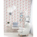Papeldecor|Kindertapete mit Flugzeugen und Heißluftballons|Tapeten
