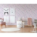 Papeldecor|Papier Peint pour enfants avec petits ours roses|Papier Peint