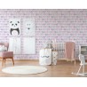 Papeldecor|Papel pintado infantil ositos rosas|Papel Pintado