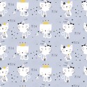 Papeldecor|Papier Peint enfant gris chatons blanc|Papier Peint