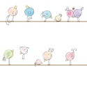 Papeldecor|Tapete Kinderzimmer Küken Aquarell|Tapeten