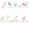 Papeldecor|Papier Peint pour enfants poussins enfantins aquarelle|Papier Peint
