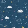 Papeldecor|Tapete Kinderhimmel in Sternenblau|Tapeten
