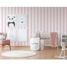 Papeldecor|Papier Peint pour enfants à rayures roses et blanches|Papier Peint