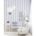 Papeldecor|Children's wallpaper with gray and white stripes|Wallpaper