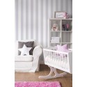 Papeldecor|Children's wallpaper with gray and white stripes|Wallpaper