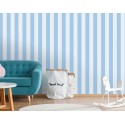 Papeldecor|Papel pintado infantil rayas azules y blancas|Papel Pintado