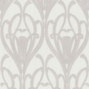 Papeldecor|Papel pintado ornamental Art Deco gris con relieves|Papel Pintado