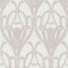 Papeldecor|Papel pintado ornamental Art Deco gris con relieves|Papel Pintado