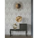 Papeldecor|Papel pintado ornamental Art Deco gris con relieves|Papel Pintado