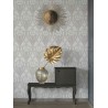 Papeldecor|Papel pintado ornamental Art Deco gris con relieves|Papel Pintado