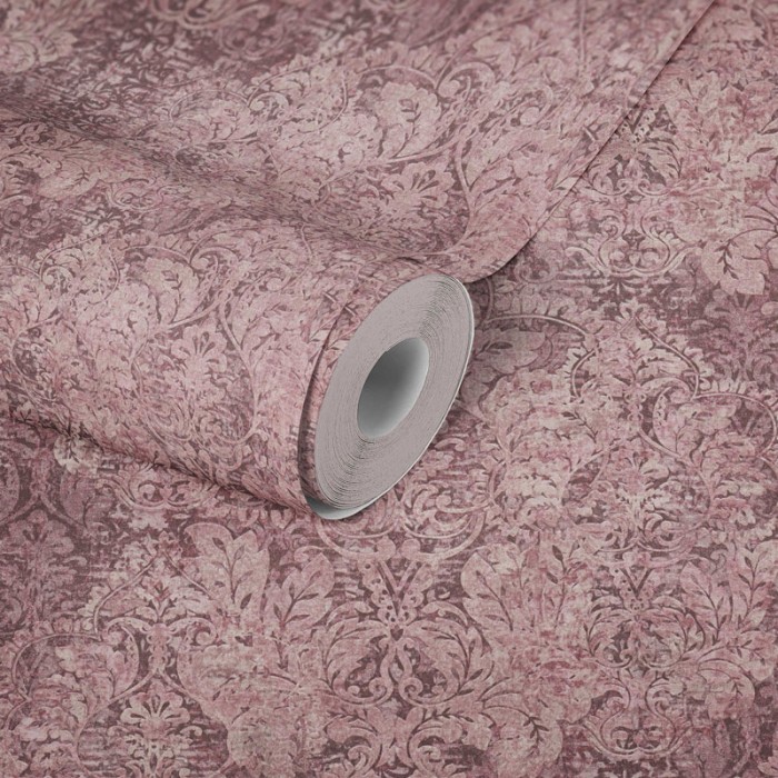 Papeldecor|Papier peint floral ornemental rose tons rouges|Papier Peint