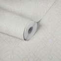 Papeldecor|Art Deco wallpaper beige cream with metallic details|Wallpaper