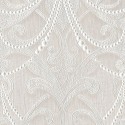 Papeldecor|Papier peint damassé lustres et perles couleur champagne|Papier Peint