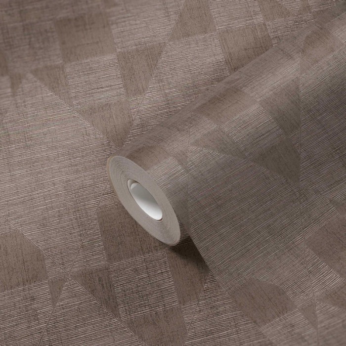 Papeldecor|Tapete Geometrisch Braun mit Streifenstruktur|Tapeten