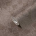 Papeldecor|Brown geometric wallpaper with striped texture|Wallpaper