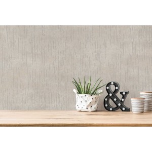 Grandeco|Papier peint abstrait contemporain marron gris|Imitation Stuc 2