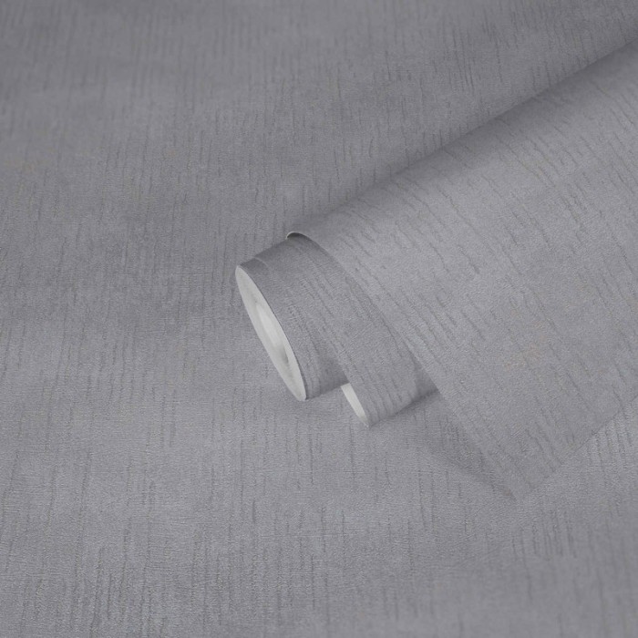 Papeldecor|Papel pintado gris texturizado con rayado metalizado|Papel Pintado