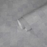 Papeldecor|Grey checkered wallpaper with metallic sheen|Wallpaper