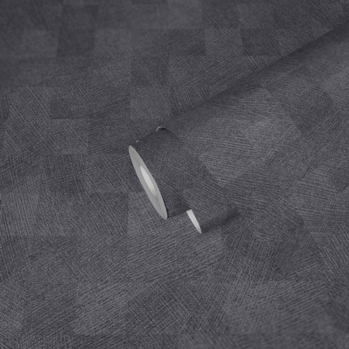 Papeldecor|Papier peint moderne avec carrés gris foncé effet brillant|Papier Peint