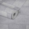 Papeldecor|Papier peint imitation blocs de maçonnerie gris avec finition brillante|Papier Peint