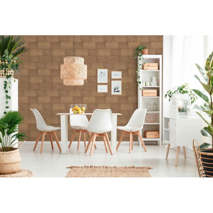 Papeldecor|Tapete Betonblöcke Braun|Tapeten