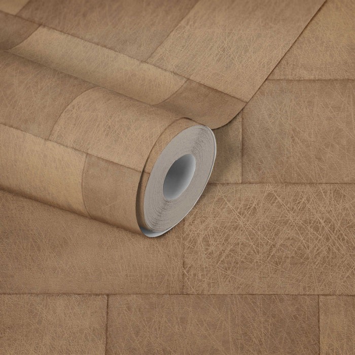 Papeldecor|Brown concrete block wallpaper|Wallpaper