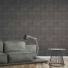 Papeldecor|Tapete in Mauerwerksoptik dunkelgrau mit Glanz|Tapeten