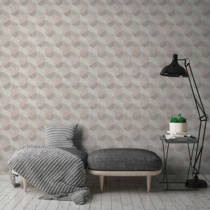 Eijffinger|Retro-moderne geometrische Tapete runde Formen terrakotta rosa|Geometrisch 2